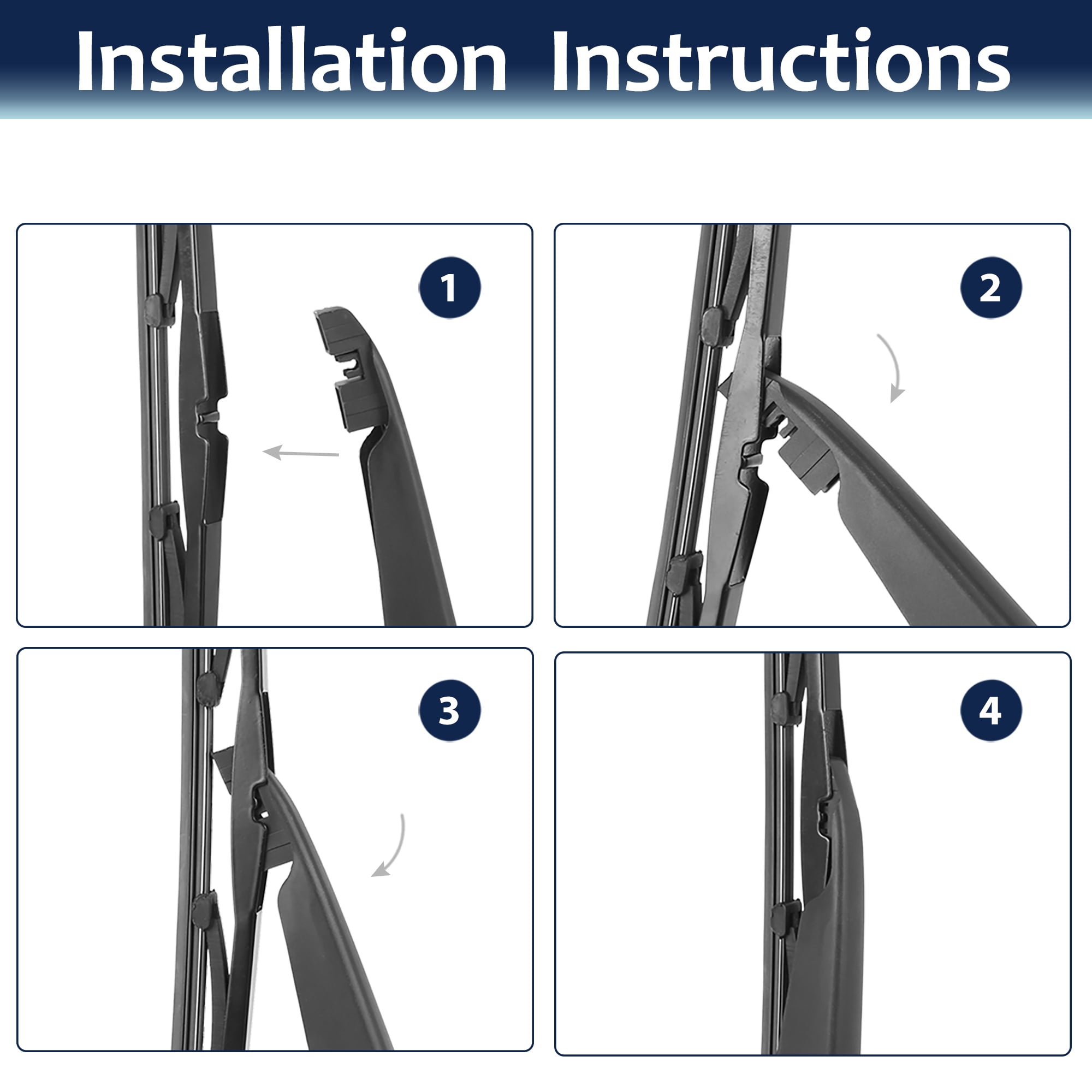 Unique Bargains Rear Wiper Blade Arm Set for Volvo V50 2004-2012 360mm 14inch