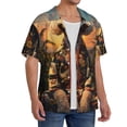 thumbnail image 2 of Kdxio Men's Hawaiian Shirt for Men Short Sleeve Shirt Flower Field Poodle Summer Casual Holiday Beach Button Down T-Shirts, 2 of 5