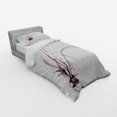 thumbnail image 3 of Ambesonne Art Bedding Set 4 Pcs, Traditional Ink Orchid, Queen, Brown and Pink, 3 of 3