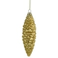 thumbnail image 2 of Northlight Glitter Accent Pine Cone Glass Christmas Ornament - 8" - Gold, 2 of 4