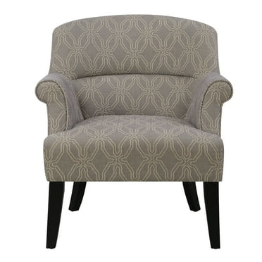 Home Fare Rolled Arm Upholstered Accent Chair Grey