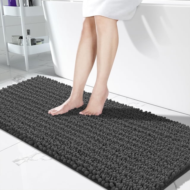 Alfombra para baño Yimobra, extralarga, antideslizante, de chenilla