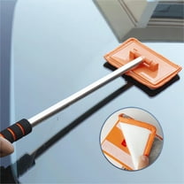 AZXY Scrub Brush with Handle,Scrub Brushes for Cleaning,Glass Cleaning Brush for Car,Car Cleaning Brush,Telescopic Cleaning Brush Orange