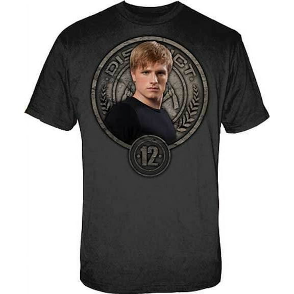 The Hunger Games Peeta In Stone Seal Mens Black T-Shirt | L