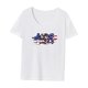 thumbnail image 3 of Camiseta para Mujer Yinane Trajes de Verano camiseta de manga corta Suave para Deportes Calle Vacaciones S, 3 of 7