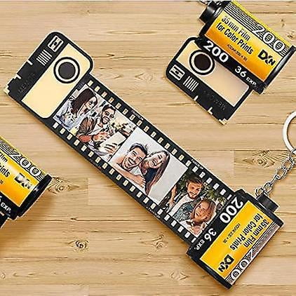 Saich Film Roll Keychain Custom Keychain With Picture Personalized Camera Memory Reel Keychain