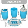 thumbnail image 4 of CIYISON 4pcs Complete Plastic Bathroom Set Toothbrush Cup Soap Dispenser Storage Kits, 4 of 10