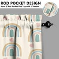 thumbnail image 5 of Boho Kitchen Curtains for Windows – Rustic Tribal Floral Print Cafe Curtains, Vintage Bohemian Geometric Panels for Home Décor, 5 of 6