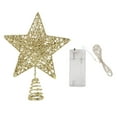 thumbnail image 1 of Tree Top Star LED Iron Gold Warm Light Exquisite Christmas Tree Star Decoration for Home Party, 1 of 5