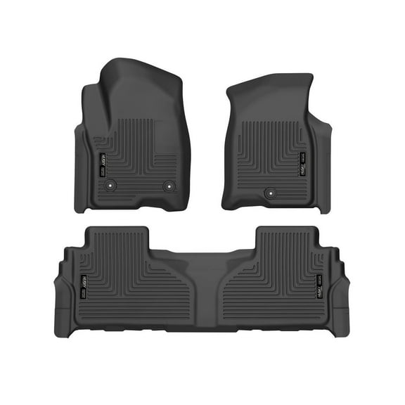 Husky Liners 99241 Weatherbeater Floor Mats Fit 2021-2025 Cadillac Escalade ESV/Standard, Chevy Suburban/Tahoe, GMC Yukon/Yukon XL (Bench/Bucket Seats) - Front/2nd Seat - Black