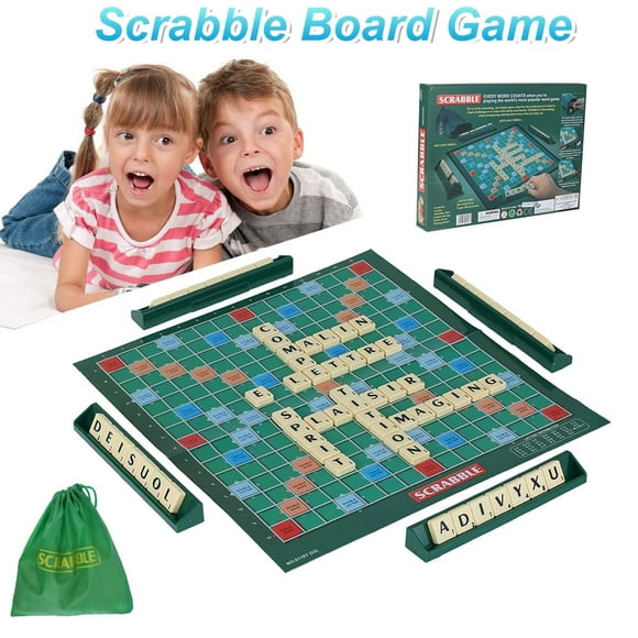 Family Game Classic Scrabble Crossword Board Game for Ages 8 and up Children‘s Educational Toys