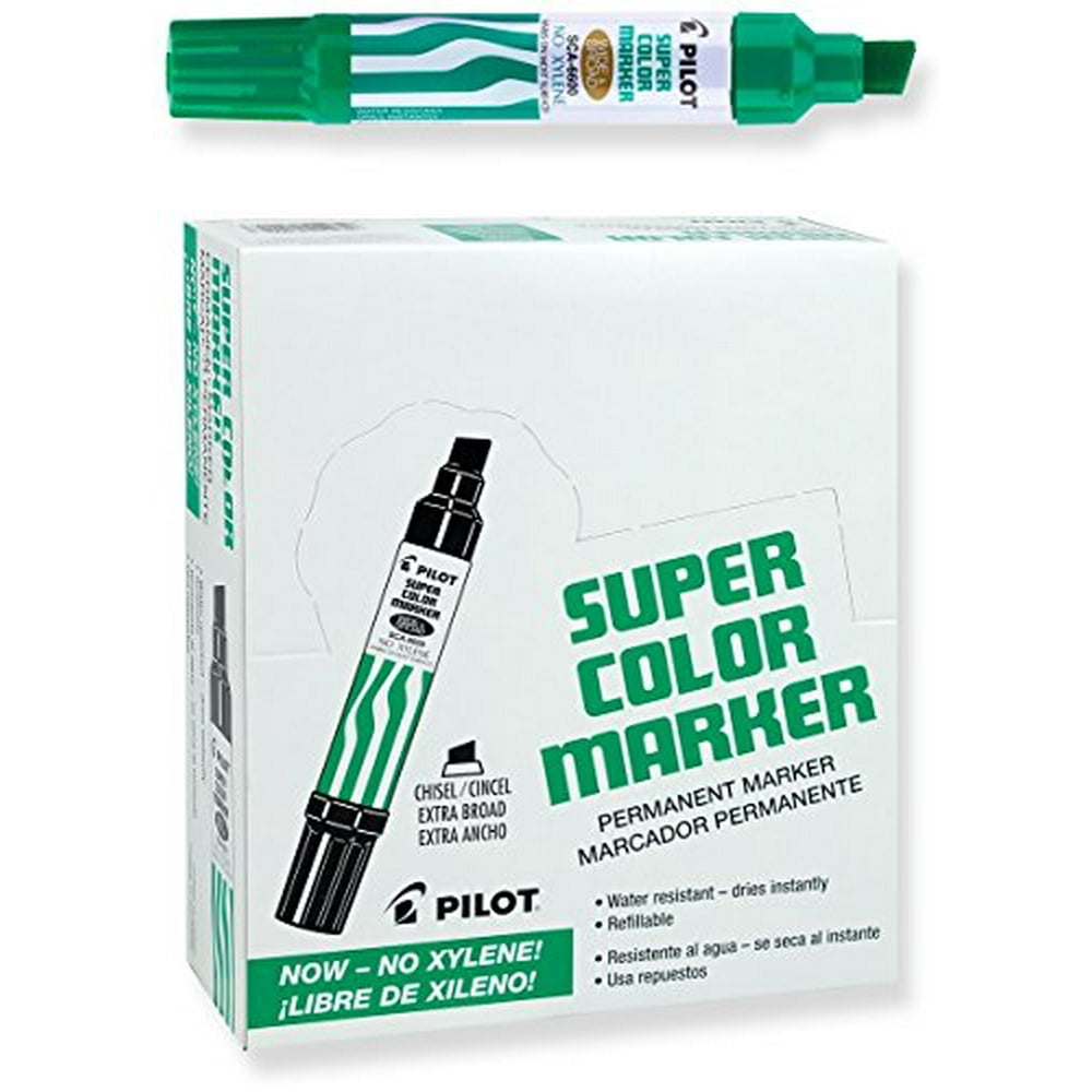 Pilot Super Color Jumbo Permanent Markers, Extra Wide Chisel Point