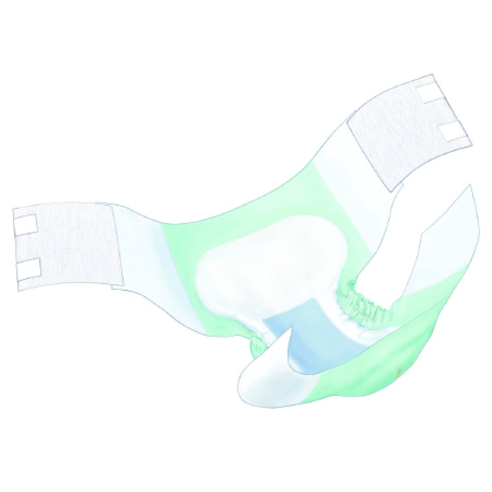 Wings Adult Incontinent Brief Tab Closure, Bariatric, Disposable, Heavy