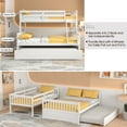 thumbnail image 6 of Gymax Twin Over Full Bunk Bed with Twin Trundle Convertible Platform Bed White, 6 of 10