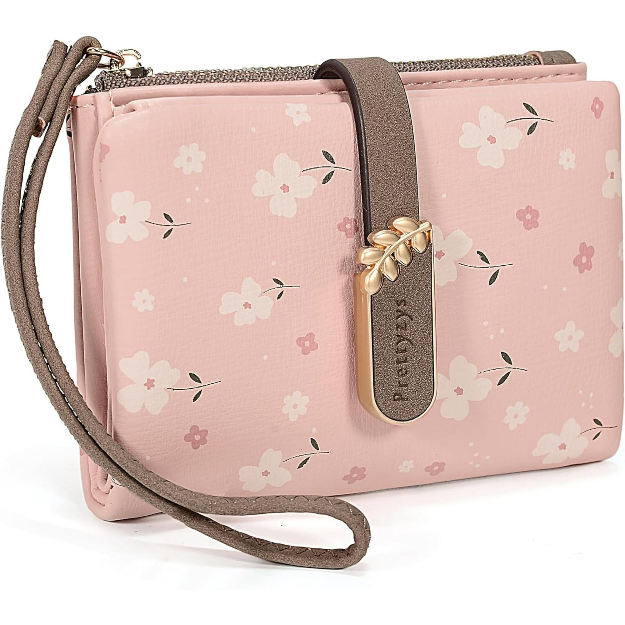 shiyou-Bifold Wallet Women Vegan Leather Wristlet Snap Short Purse