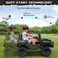 thumbnail image 4 of Funcid 12 Volt Ride on Toys for Toddlers Ride on Cars with Remote Control, Battery Powered Ride on Truck Car w/ Bluetooth Music, LED Lights, Spring Suspension, 3 Speeds, Black, 4 of 8