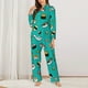 thumbnail image 2 of Balery Sushi Conjunto de Pijama con Estampado para Mujer, Conjunto de Dos Piezas con Manga Larga, Ropa de Dormir Suave con Bolsillos, Pijamas Cómodos-Medium, 2 of 7