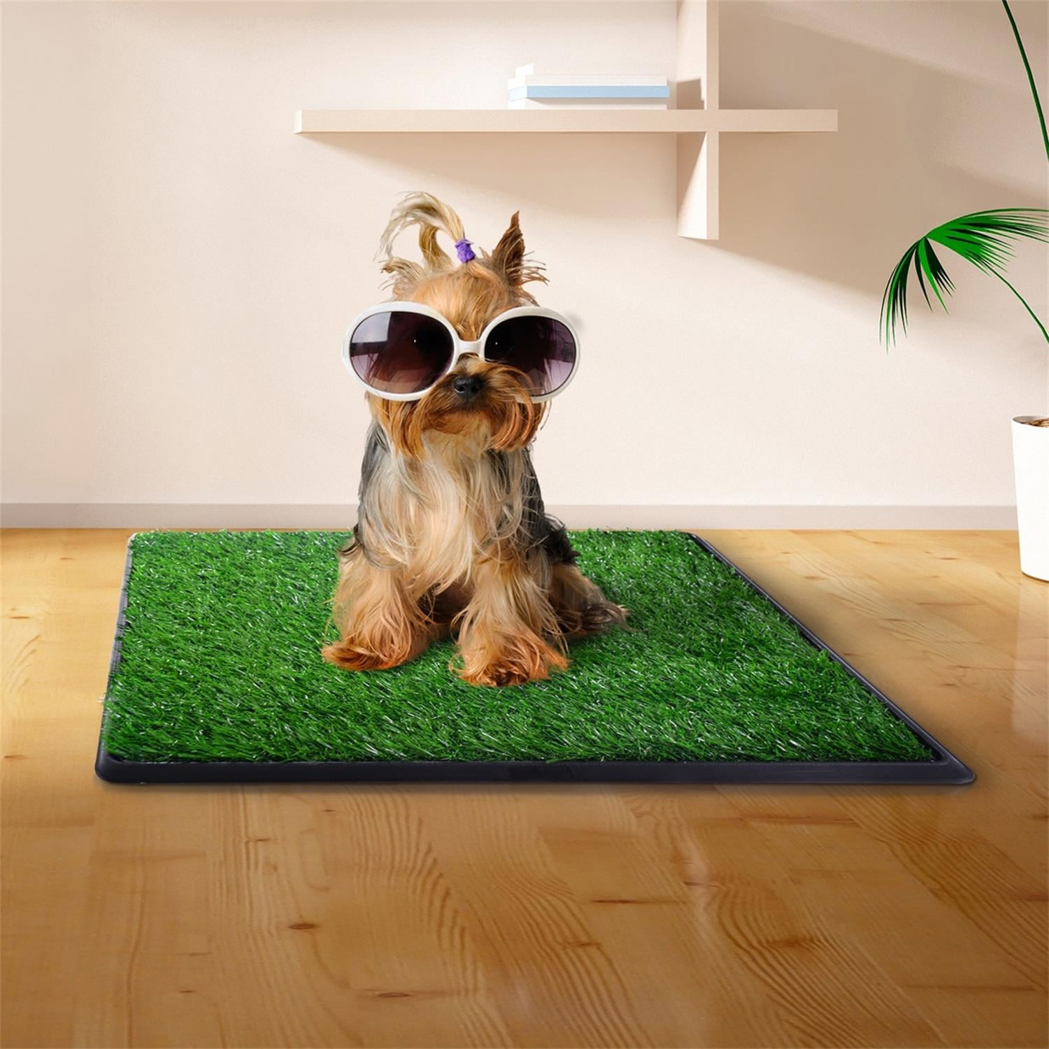 Pefilos 20 Inch Grass Puppy Pee Pad for Dogs and Small Pets Reusable 3-Layer Training Potty Pad with Tray, Pet Toilet for Dog Housebreaking Supplies, Green Pefilos 20 Inch Grass Puppy Pee Pad for Dogs and Small Pets Reusable 3-Layer Training Potty Pad with Tray, Pet Toilet for Dog Housebreaking Supplies, Green