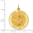 thumbnail image 3 of 14k Polished and Satin Solid Large St. Michael Medal Round Pendant XR1720, 3 of 4
