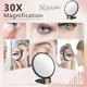 thumbnail image 3 of 30X Magnifying Mirror for Travel, DoubleSided, 1X/30X Handheld Makeup Mirror, 3 of 5