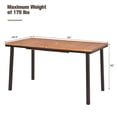 thumbnail image 4 of Patiojoy Acacia Table Dining Table w/ 2" of Hole Slatted Wood Surface for Indoors & Outdoors, 4 of 10