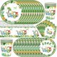 thumbnail image 4 of Suministros de decoración para fiesta de cumpleaños de dinosaurios, bolsas de regalo verdes de safari en la jungla, servilletas de papel, vasos, platos, globos de dinosaurios, baby shower para niños, 4 of 5