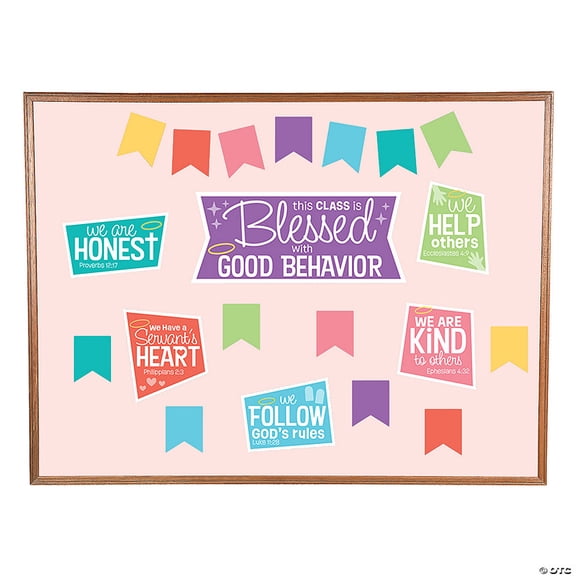 Religious Blessed Behaviors Classroom Bulletin Board Set – 3 Pieces