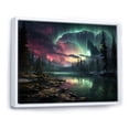 thumbnail image 2 of Designart "Celestial Gateway The Enchanting Northern Lights II" Landscapes Floater Framed Wall Art Living Room, 2 of 7
