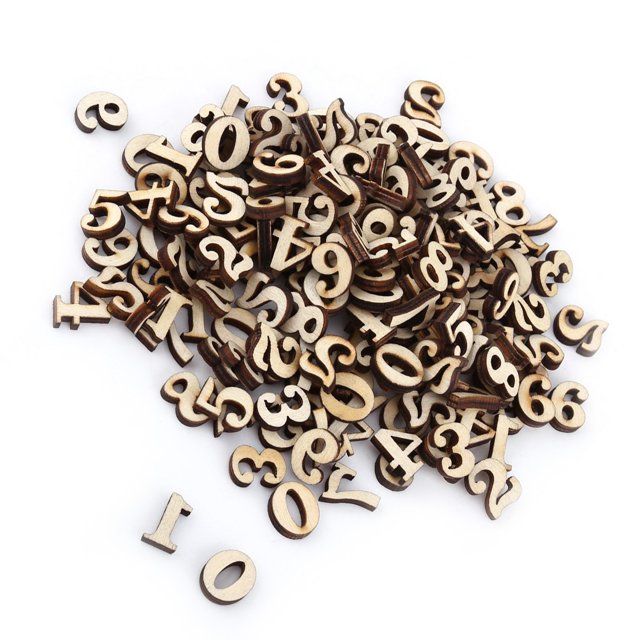 200 Uds. Números De Letras Sin Pintar, Manualidades De Madera Para álbumes De Recortes, Decoración Del Hogar, Juguetes De Aprendizaje Temprano Para Niños