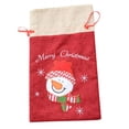 thumbnail image 1 of Papá Noel / Bolsas de de Tela - Bolsa de Embalaje de s - Paquete de de Dulces con Cordón 24x40.5cm muñeco de nieve, 1 of 9