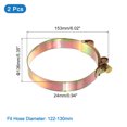 thumbnail image 2 of 2Pack T-Bolt Hose Clamps, 122-130mm/4.8"-5.12" ID Range, Iron Radiator Hose Clamp Intake Clamp, 2 of 4