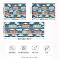 thumbnail image 2 of Yayeee Pillowcase Standard Size Set of 2 Satin Wrinkle Resistant Envelope Pillow Case, Blue Cute Train Pattern, 2 of 8
