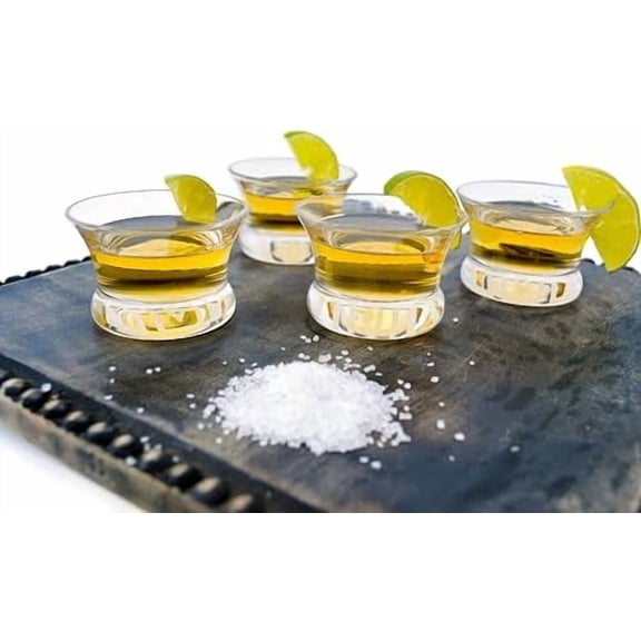 Oaxaca Glasses - Copita Shot Glass, Set of 4, Clear Glass