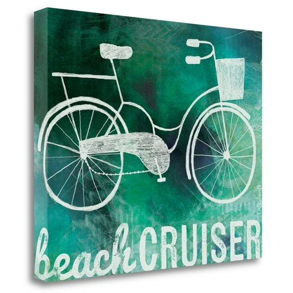 32" x 26" Beach Cruiser by Katie Doucette - Print on Canvas Fabric Multi-Color