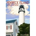 thumbnail image 1 of Fenwick Island, Delaware, Lighthouse (12x18 Wall Art Poster, Room Decor), 1 of 3