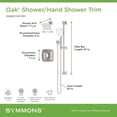 thumbnail image 3 of Symmons S5698MB15TRM Oak Shower Only Trim Package - Black, 3 of 7