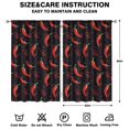 thumbnail image 2 of Boys Girls Kids Nursery Curtains Chili Red Peppers Print Pattern Window Drapes for Living Room Bedroom Playroom Decor Rod Pocket 52x84Inch 2 Panels, 2 of 2
