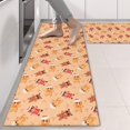 thumbnail image 2 of Kitchen Rugs Sets Of 2,Orange Christmas Gingerbread Man Pattern Anti Fatigue Kitchen Mat Rugs Non Slip Washable,Decorative Kitchen Floor Mats for Kitchen,Sink,Laundry,17"X47", 2 of 5