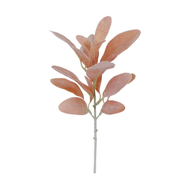 5PCS Artificial Rabbit Ear Leaf Eucalyptus Stems Home Decor Simulation Iron Wire Silk Cloth Wedding Diy Floral Arrangement