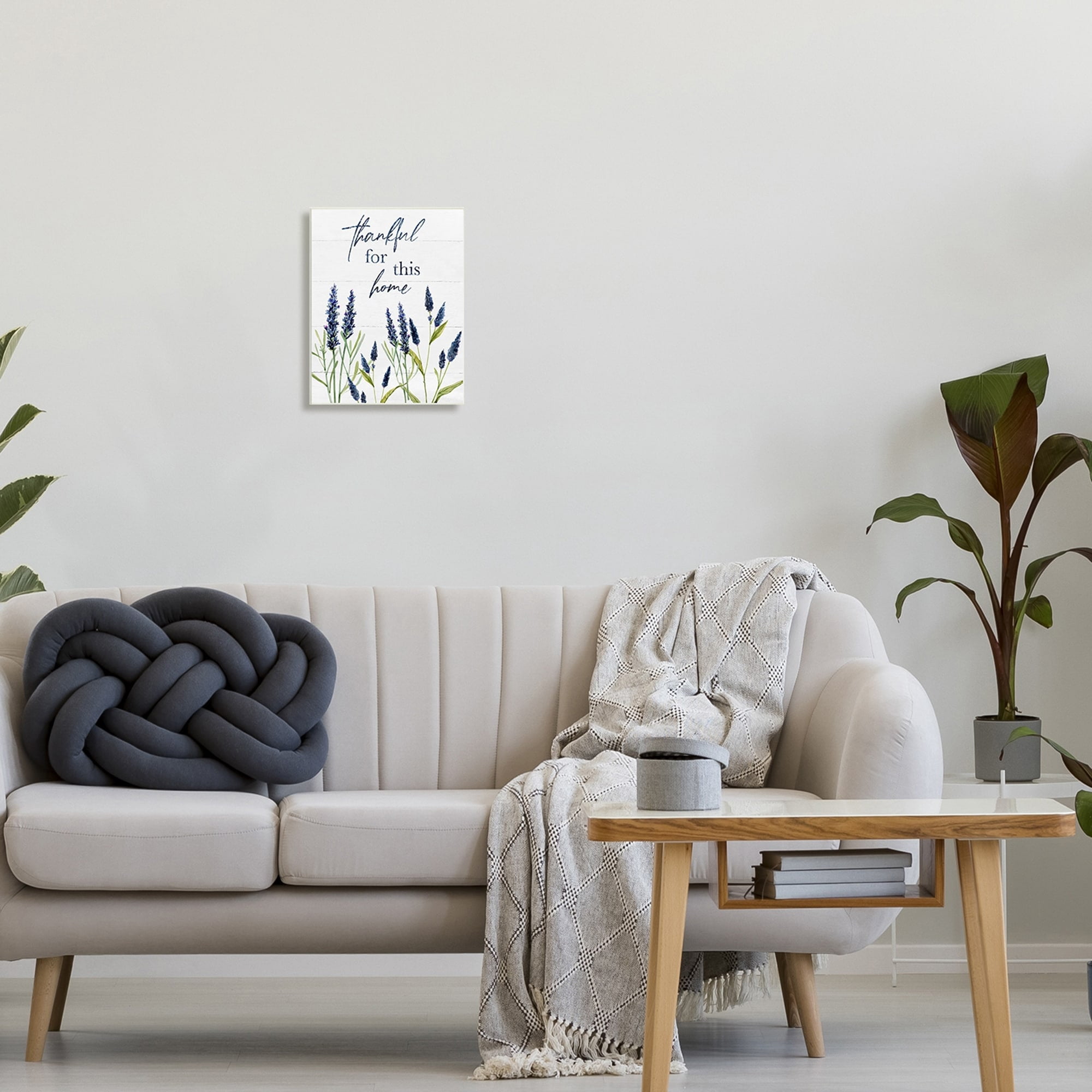 Stupell Industries Thankful for This Home Family Phrase Blue Hyacinth Flowers, 13 x 19, Design by Carol Robinson