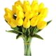 thumbnail image 1 of 20pcs Yellow Flowers Artificial Tulips Silk Flowers 13.5" For Home Decorations Centerpieces Arrangement Wedding Bouquet, 1 of 5