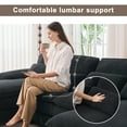 thumbnail image 5 of 111.8'' U-shaped Velvet Upholstered Sofa, Living Room Modular Combination Cloud Sofa，Black, 5 of 7