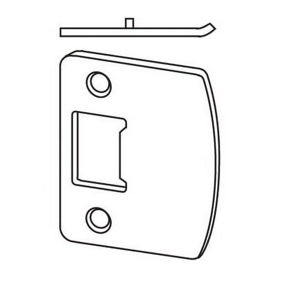 Schlage J250-009 Radius Corner Full Lip Strike Plate (Formerly Dexter) - Brass