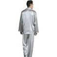 thumbnail image 2 of AMERTEER Men‘s Silk Pajamas Set Casual Print Home Service Two-Piece Set, 2 of 5
