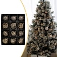 thumbnail image 1 of 12 Piezas Bolas de Navidad Esferas para Decorar Árbol Adornos Colgantes Retro PVC Convenientes para Colocar Usados en Bodas Cumpleaños Casa Estilo A, 1 of 10