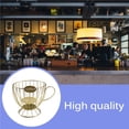 thumbnail image 2 of Bewildely Coffee Pod Cup-shaped Universal Stable Storage Basket Base Wire Holder Organizer Retro Tabletop Cafe Container Rack Juegos de servir café y té Dorado, 2 of 5
