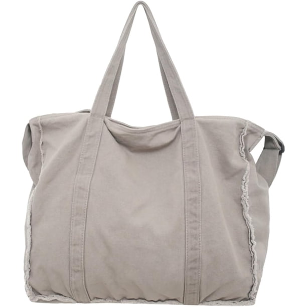 LHSHID Canvas Hobo Bags for Women & Men, Shoulder Crossbody Bag Y2k Grunge Hippie Tote Messenger Bag for Work, Shopping, Travel