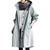 CAROOTU Women Windbreaker Jacket Casual Loose Button Pockets Hooded Windproof