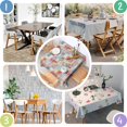 thumbnail image 4 of Pioneer Flower Floral Print Pattern Square Tablecloth, Waterproof Wipeable Spillproof Washable Table Cover for Home Kitchen Party Decor, 42"x42", 4 of 6