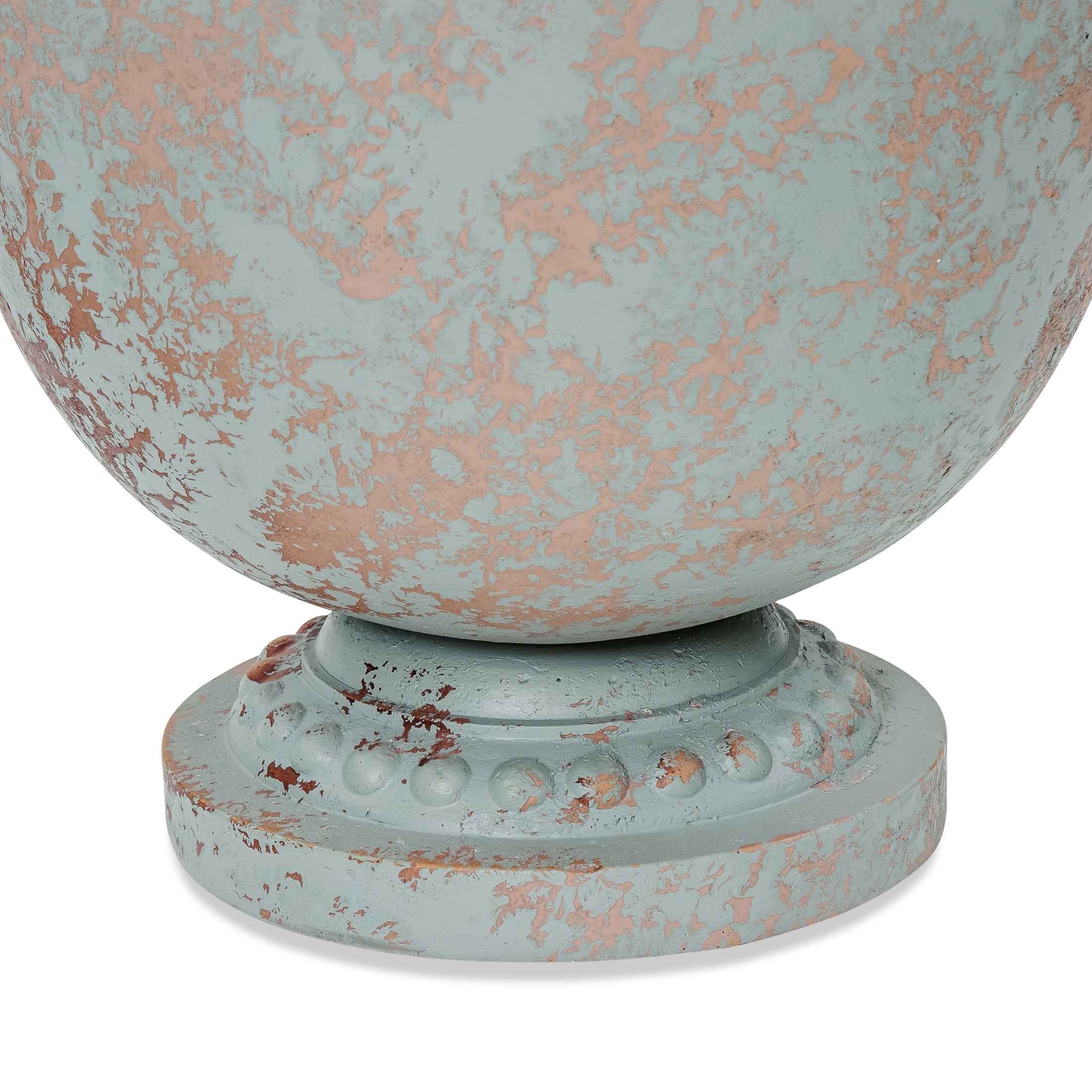 Christopher Knight Home 21.6" Outdoor Urn Planter for Garden, Polyresin Stone Look, Antique Gray